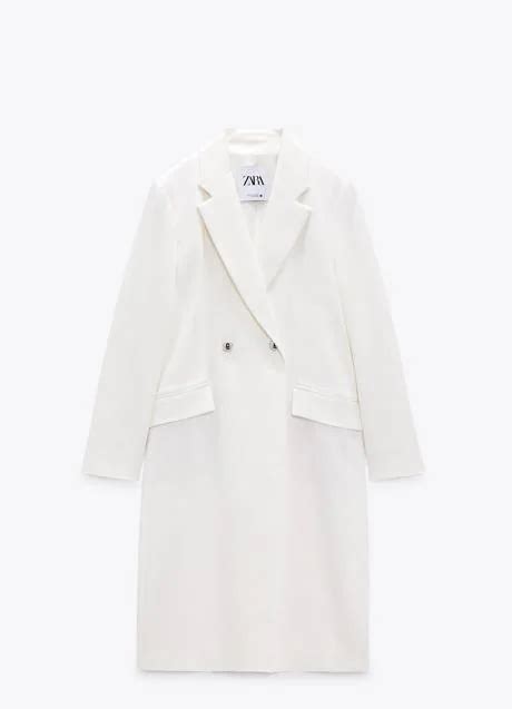 Abrigo blanco zara Continuara.org