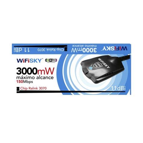 Adaptador wifi 3want11dbi Continuara.org