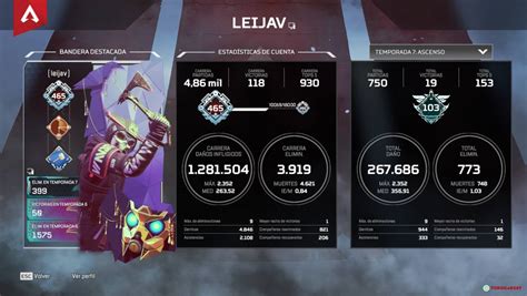 Apex legends cuenta Continuara.org