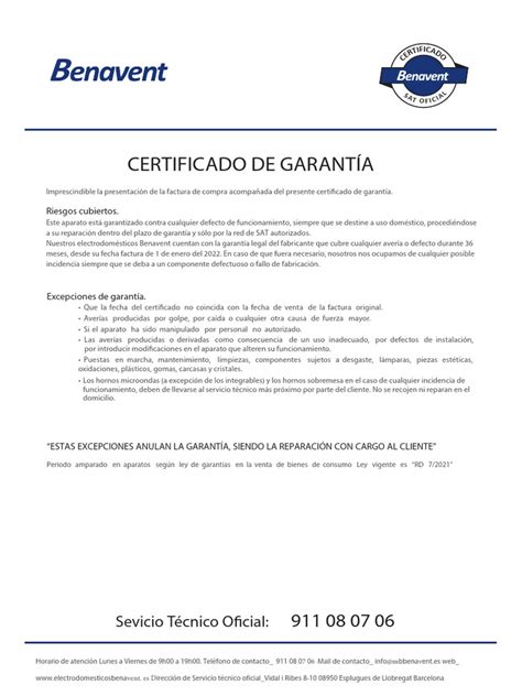 Arcon benavent garantia Continuara.org