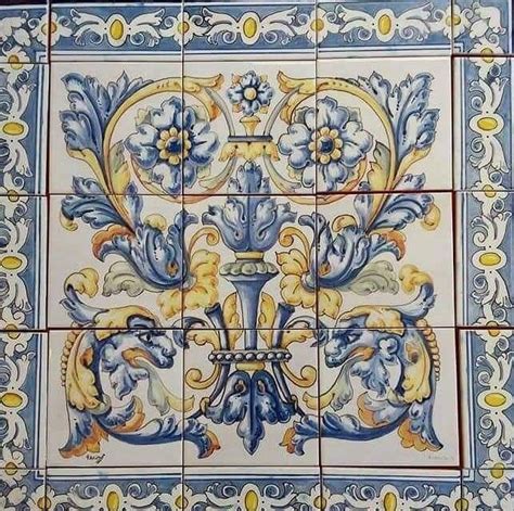 Azulejos pintados cuadro Continuara.org
