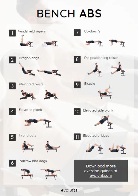 Banco abdominales ejercicios Continuara.org