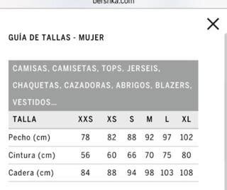 Bershka vestido talla Continuara.org