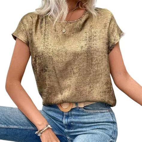 Blusa dorada elastica Continuara.org
