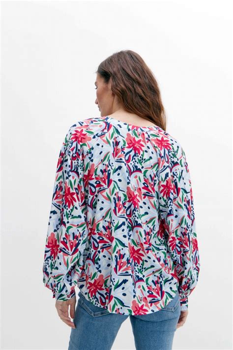 Blusa estampada manga Continuara.org