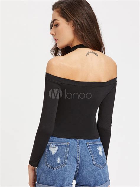 Blusa negra hombros Continuara.org