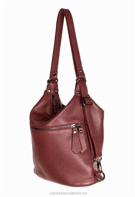 Bolso piel granate Continuara.org