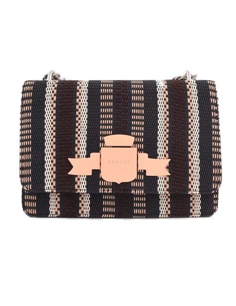Bolso rayas granate Continuara.org