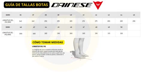Botas dainese talla Continuara.org