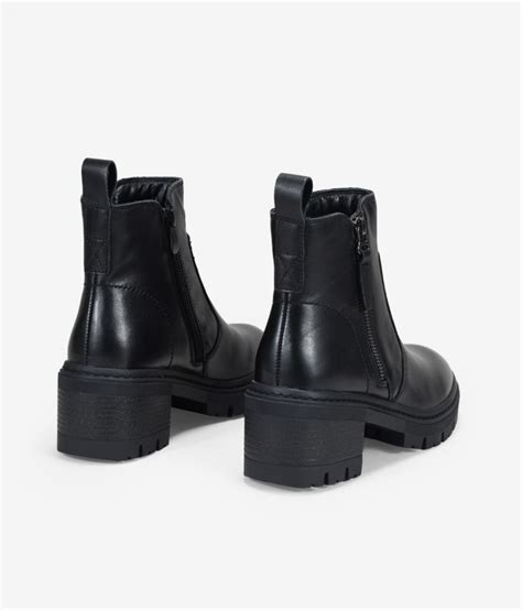 Botines negros cremalleras Continuara.org