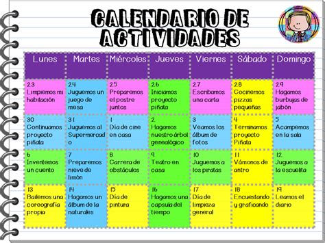 Calendario tareas Continuara.org