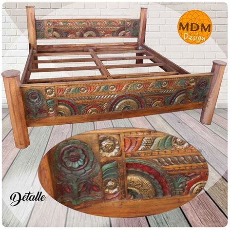 Cama madera tallada Continuara.org