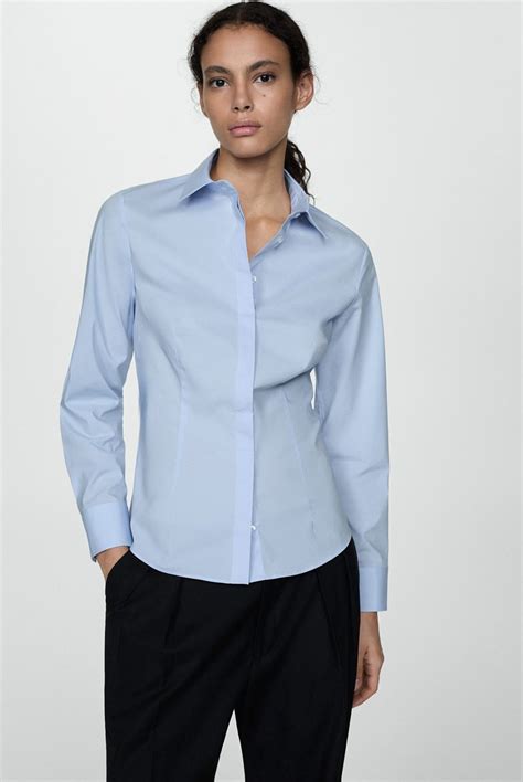 Camisa entallada algodon Continuara.org