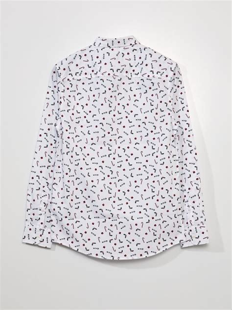 Camisa estampado blanco Continuara.org