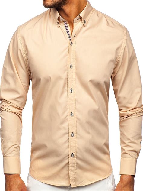 Camisa hombre beige Continuara.org