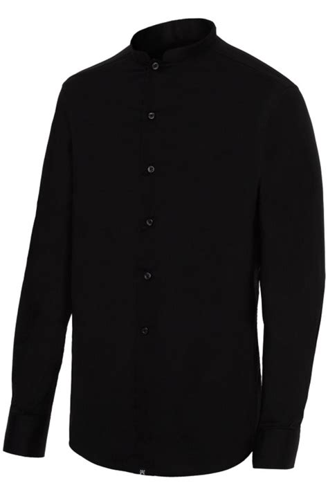 Camisa negra cuello Continuara.org