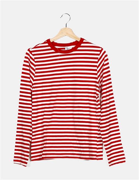 Camiseta rayas roja Continuara.org