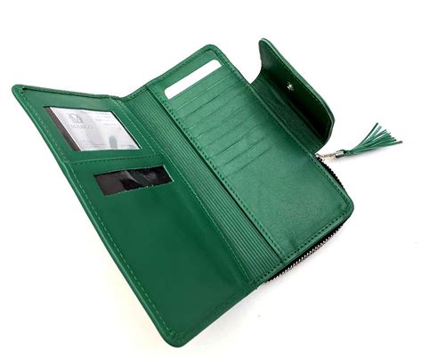 Cartera cuero verde Continuara.org