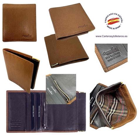 Cartera pinza cuero Continuara.org