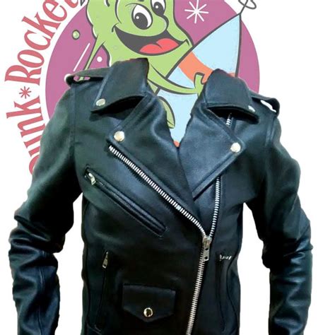 Cazadora cuero punk Continuara.org