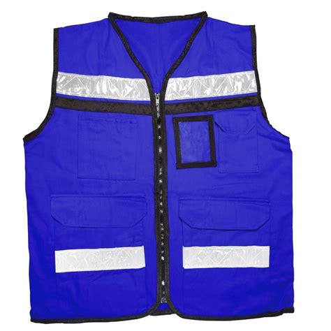 Chaleco azul talla Continuara.org