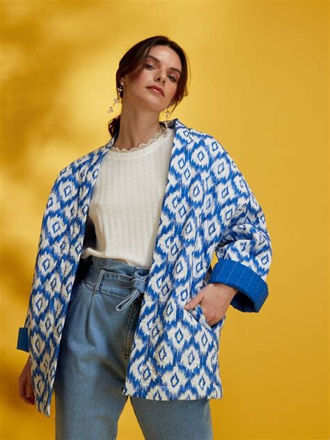 Chaqueta algodon azul Continuara.org