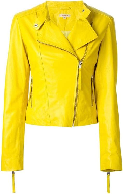 Chaqueta cuero amarilla Continuara.org