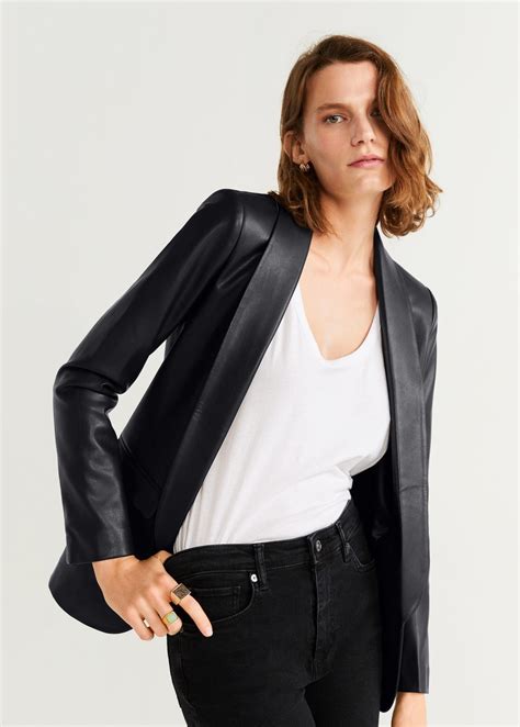 Chaqueta cuero mango Continuara.org