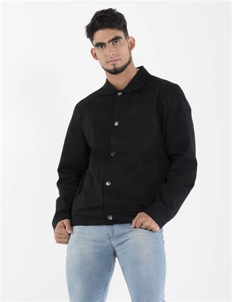 Chaqueta gabardina negra Continuara.org