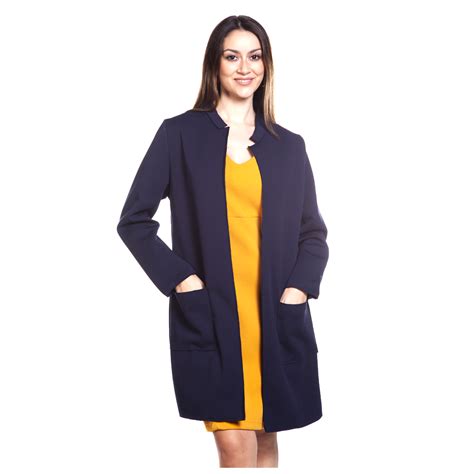 Chaqueta larga azul Continuara.org