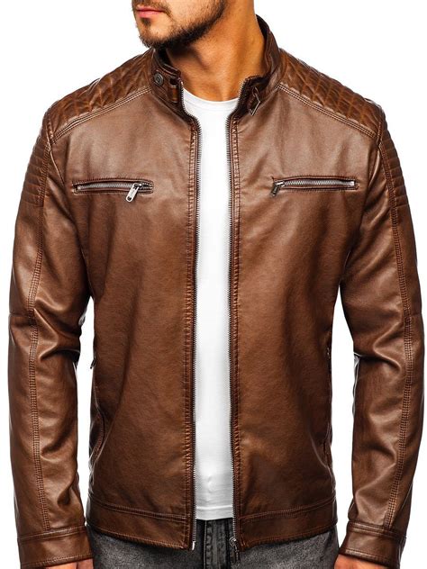 Chaqueta marron cuero Continuara.org