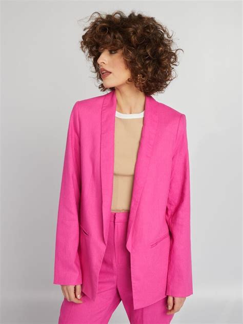 Chaqueta rosa lino Continuara.org