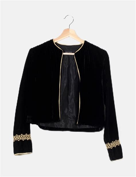 Chaqueta terciopelo negra Continuara.org