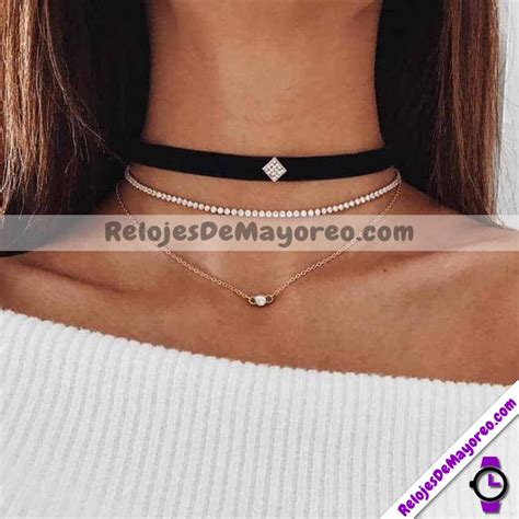 Collar negro pedreria Continuara.org