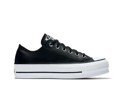 Converse cuero negro Continuara.org