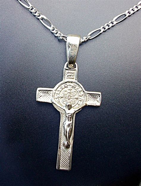 Crucifijo plata cadena Continuara.org