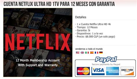 Cuenta netflix garantia Continuara.org