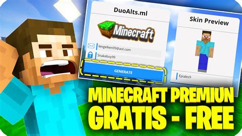 Cuentas premium minecraft Continuara.org