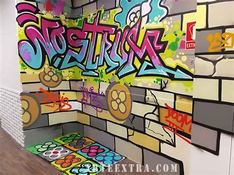 Decoracion graffiti mural Continuara.org
