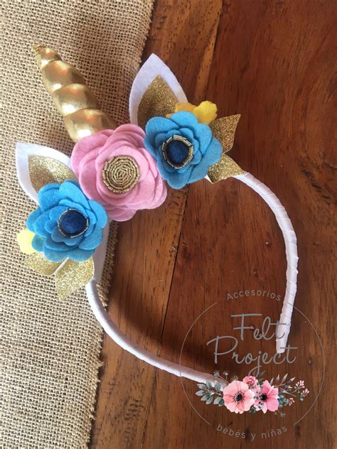 Diadema unicornio flores Continuara.org