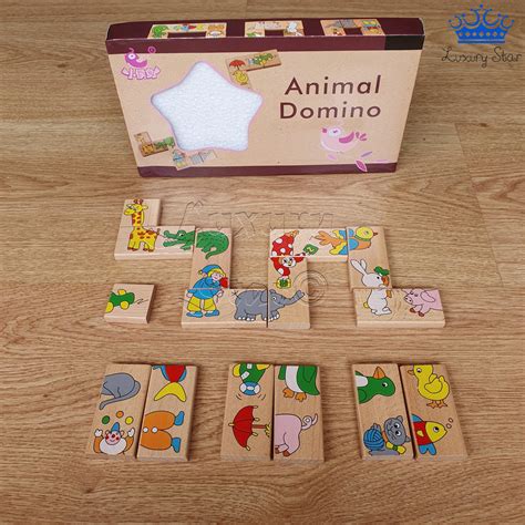 Domino animales madera Continuara.org