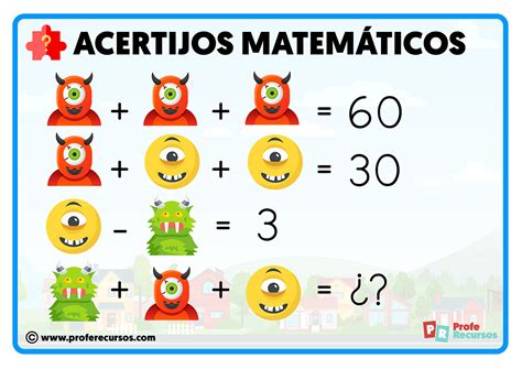 Enigmas matematicos juegos Continuara.org