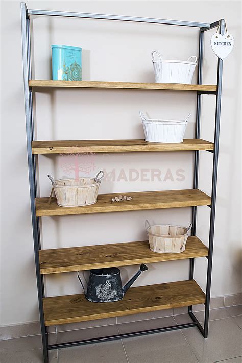 Estanteria madera hierro Continuara.org