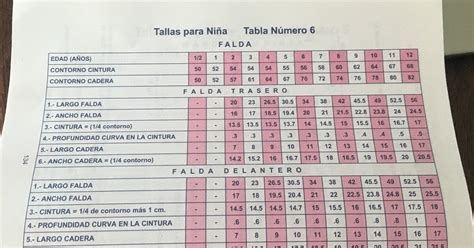 Falda nina talla Continuara.org
