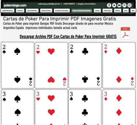 Fichas baraja poker Continuara.org