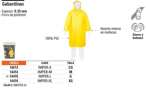 Impermeable talla Continuara.org