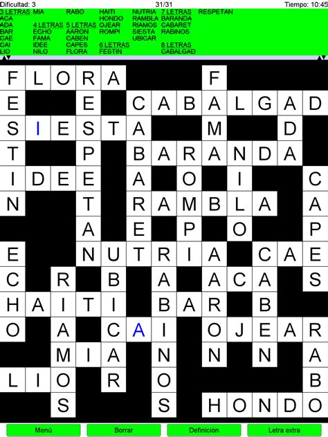 Juego palabras cruzadas Continuara.org
