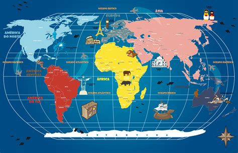 Mapa mundi infantil Continuara.org