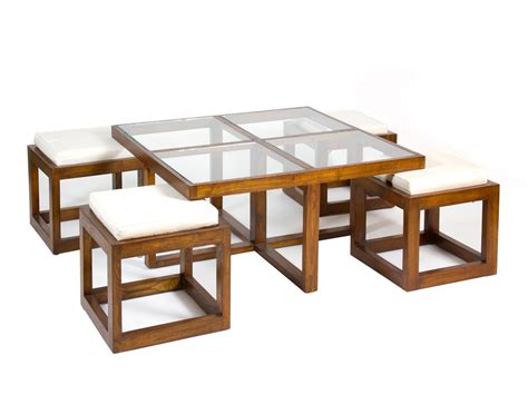 Mesa cristal taburete Continuara.org