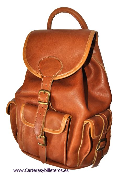 Mochila piel cuero Continuara.org